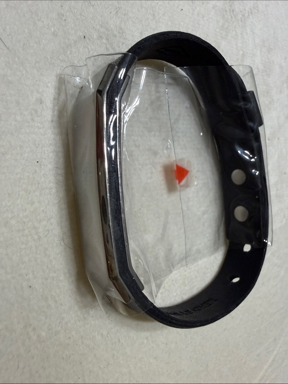 Fossil Black Leather Band with Silver Case